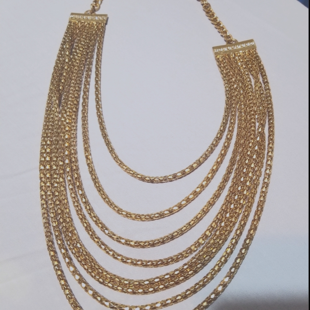 Multistrand Necklace goldtone